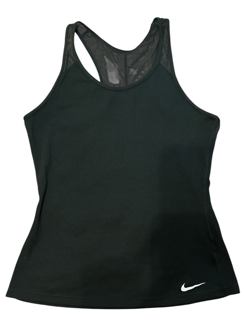 Nike Black Racerback Mesh-Back Dri-fit Performance Tank